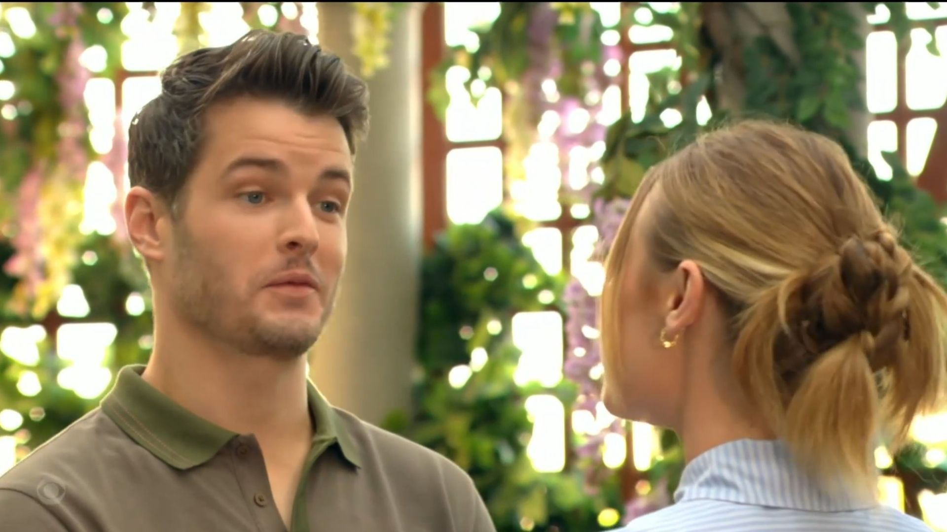 Kyle (Michael Mealor) isn&#039;t sure Claire&#039;s (Hayley Erin) play is going to work on The Young and the Restless | Image: CBS