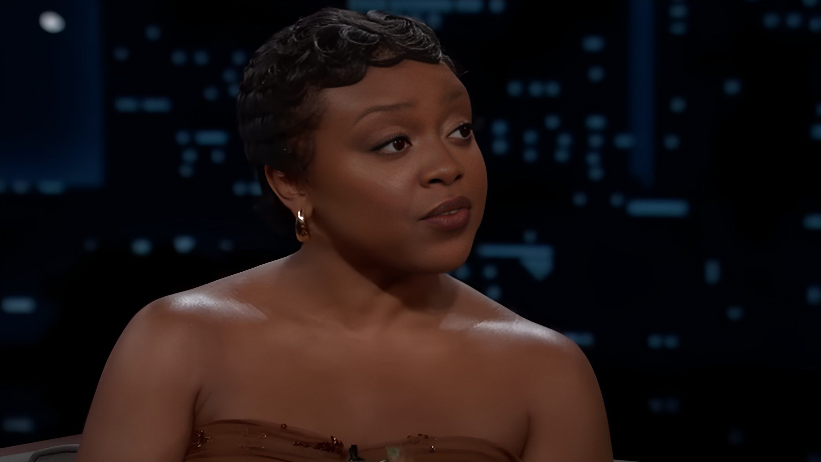 Quinta Brunson on Abbott Elementary&rsquo;s Always Sunny crossover (Image via Youtube /  Jimmy Kimmel Live )