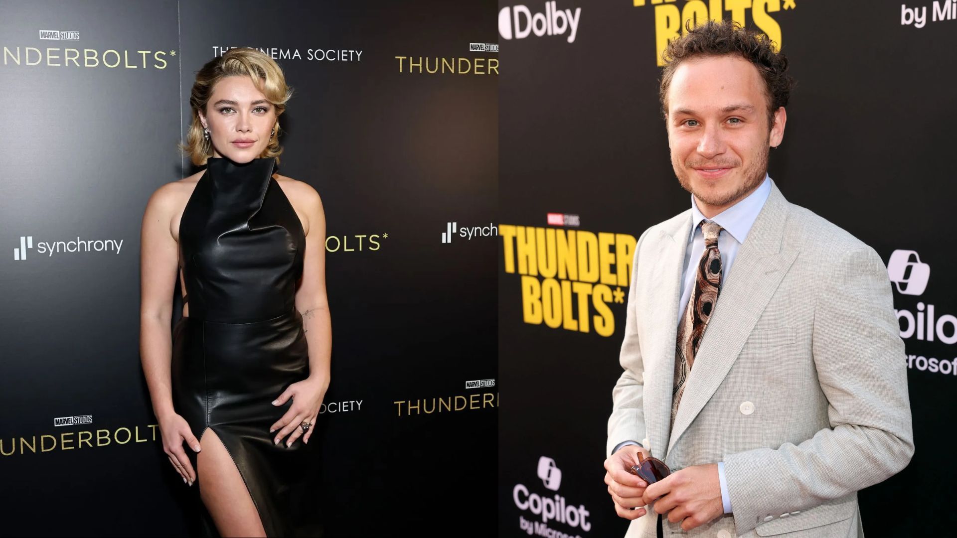Florence Pugh &amp; Finn Cole - Source: Photo by Jamie McCarthy/Getty Images for Disney, Photo by Jesse Grant/Getty Images for Disney