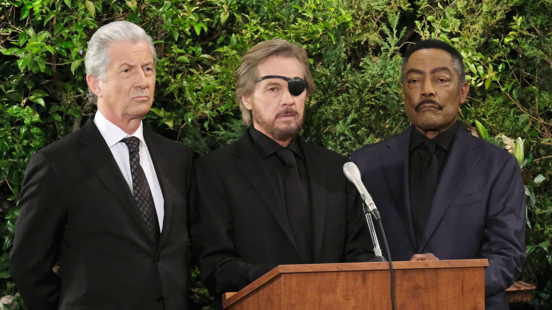 Shane, Steve, and Abe speak at John&#039;s funeral on Days of our Lives | Image: JPI