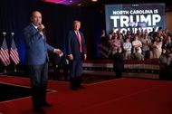 Presidential Nominee Donald Trump Campaigns In North Carolina - Source: Getty