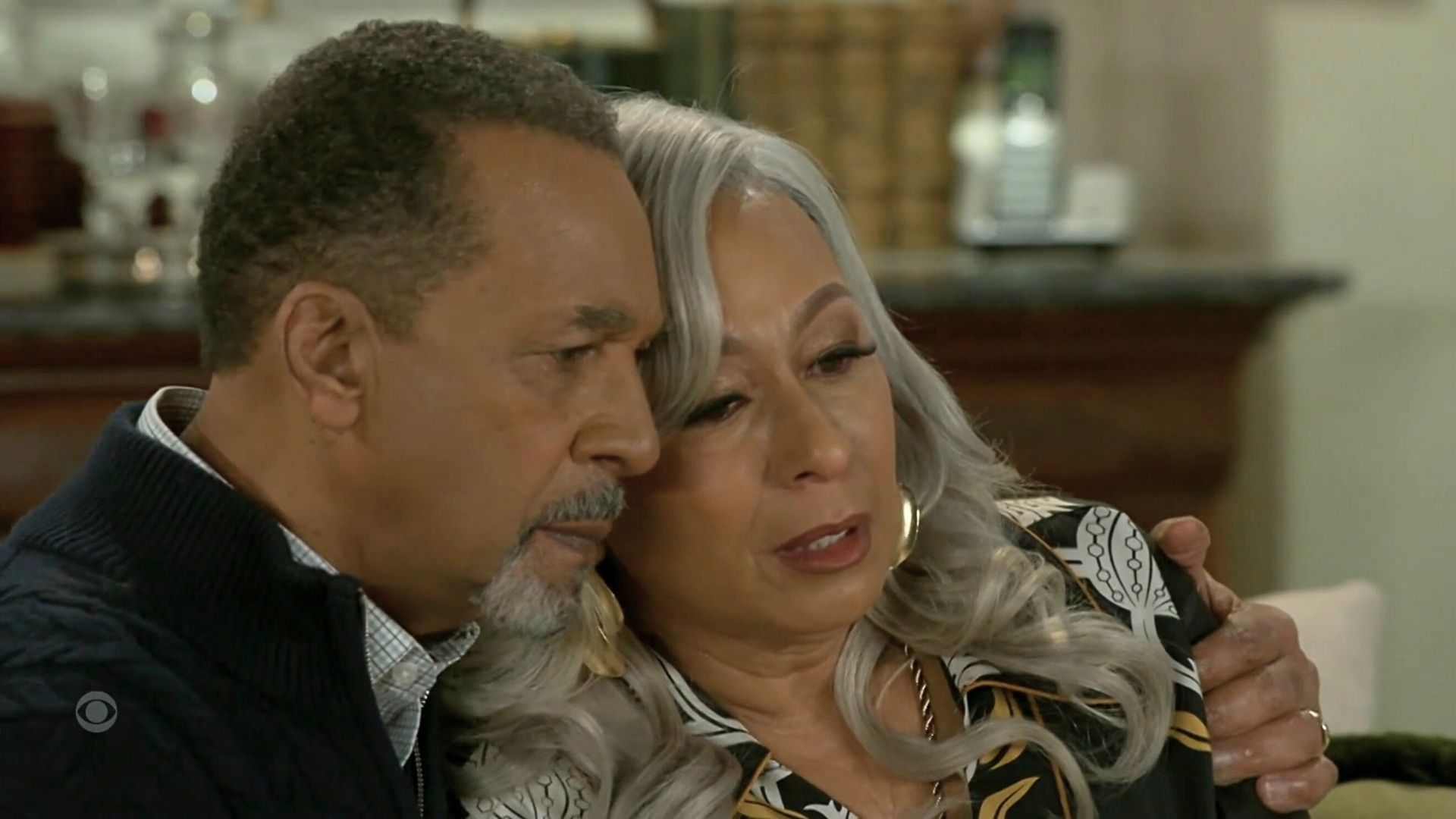 Beyond the Gates: Vernon comforts Anita | Image: CBS
