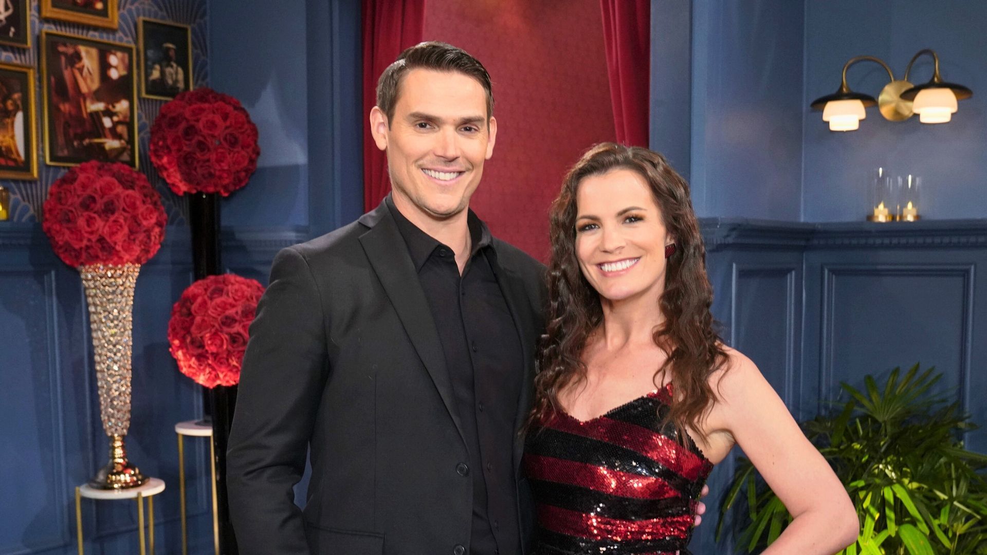 Adam (Mark Grossman) and Melissa Claire Egan (Chelsea) were all smiles at Nikki