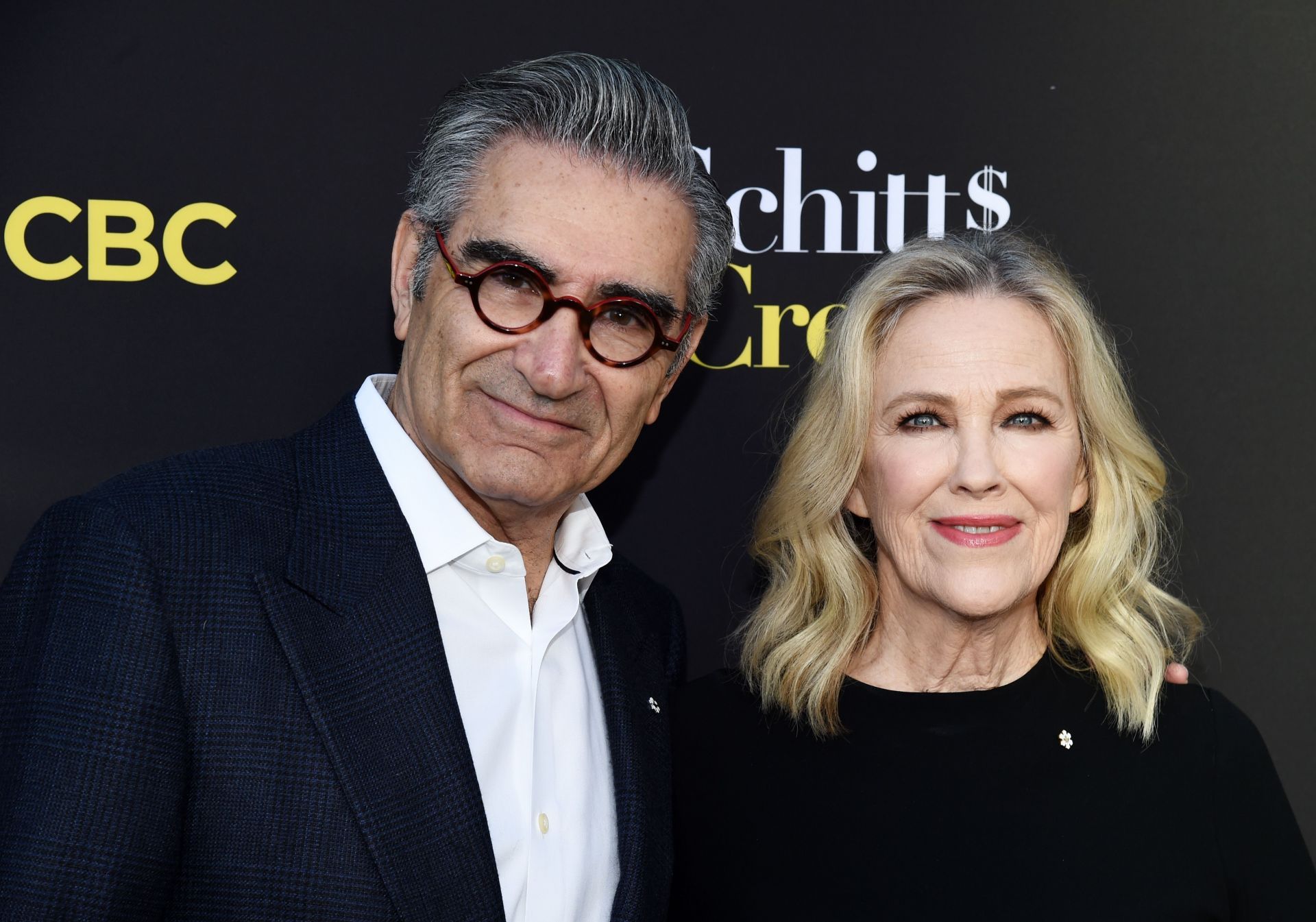 In frame: Johnny (Eugene Levy) and Moira (Catherine O&rsquo;Hara) from &quot;Schitts Creek&quot; - Source: Getty