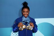 Simone Biles at the Paris Olympics (Image via Getty)