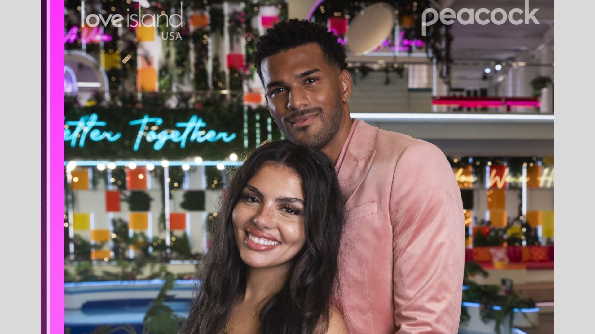 Love Island USA Season 7 couple - Jeremiah and Huda | Image via Instagram/ @loveislandusa
