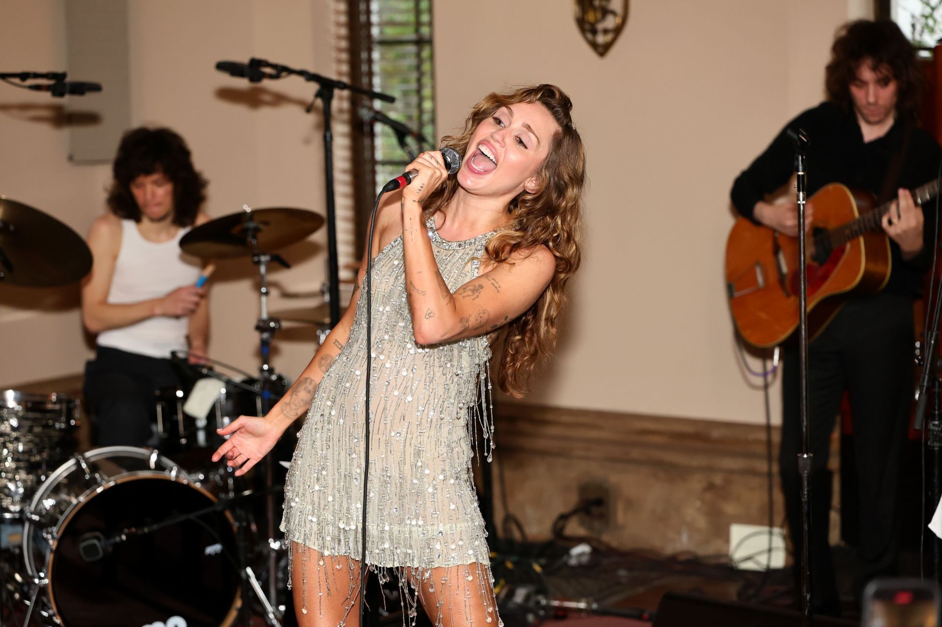 TikTok Presents Something Beautiful Album Release Event With Miley Cyrus - Source: Getty