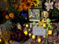 Roadside Memorial for Tina Tintor, victim of a car crash involving Henry Ruggs III (Image via Getty)
