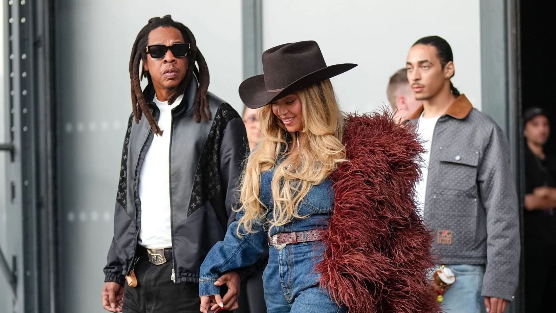 Beyonc&eacute; and Jay-Z at Louis Vuitton: Outside Arrivals - Paris Fashion Week - Menswear Spring/Summer 2026 - Source: Getty