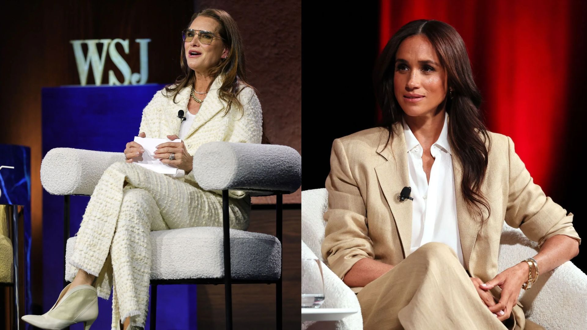 Brooke Shields &amp; Meghan Markle - Source: Photo by Dia Dipasupil/Getty Images &amp; Photo by Jemal Countess/Getty Images for TIME