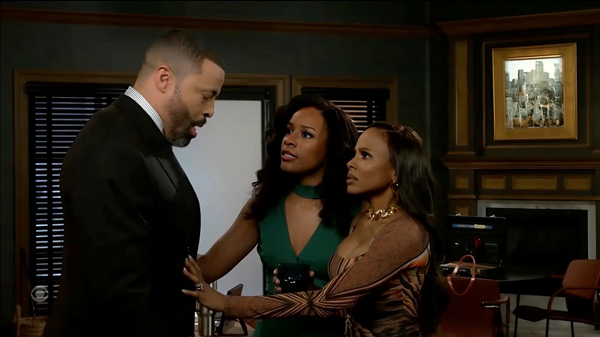 Adversaries Naomi and Hayley realized they should have gotten Bill to a doctor sooner on Beyond the Gates | Image: CBS