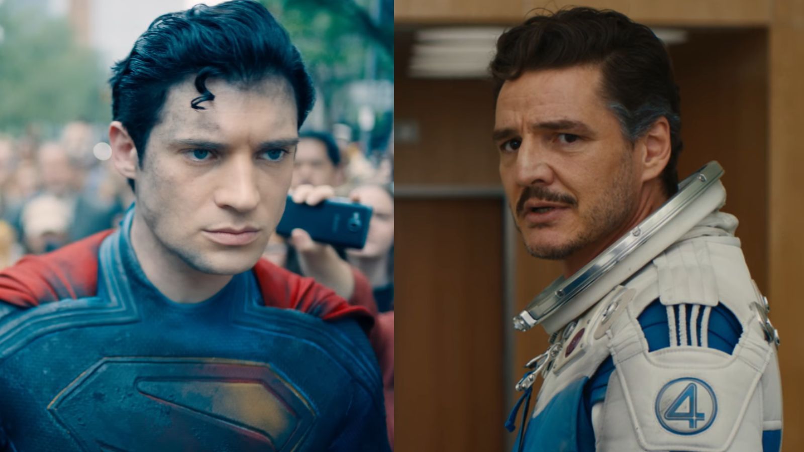 Still from Superman and Fantastic Four: First Steps (Image via YouTube @/Marvel and @/DC)