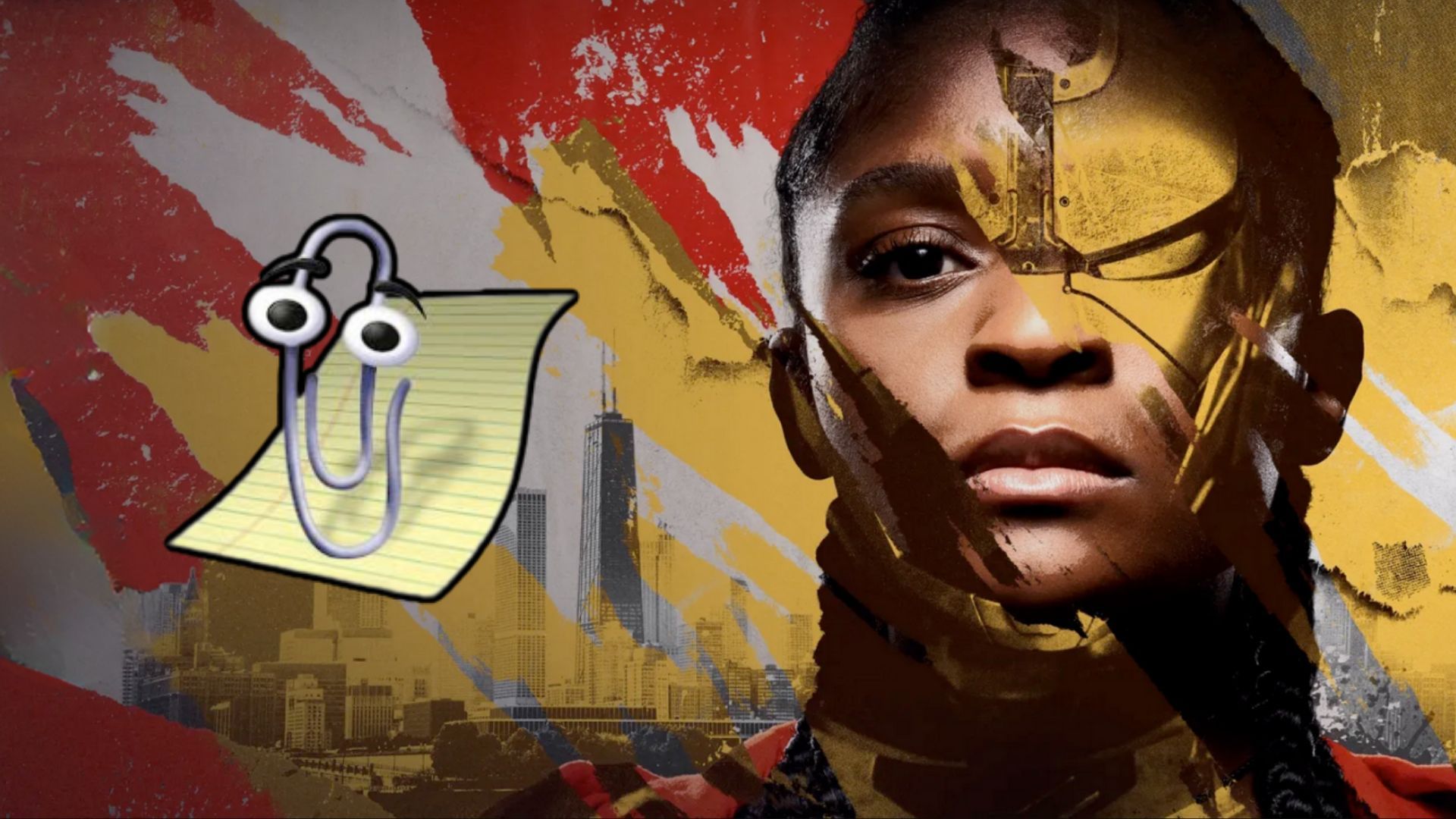   Riri + Clippy: Former MIcrosoft Office Assistant | Images via: Disney+/MIcrosoft | Collage by: Beatrix Kondo of Soap Central