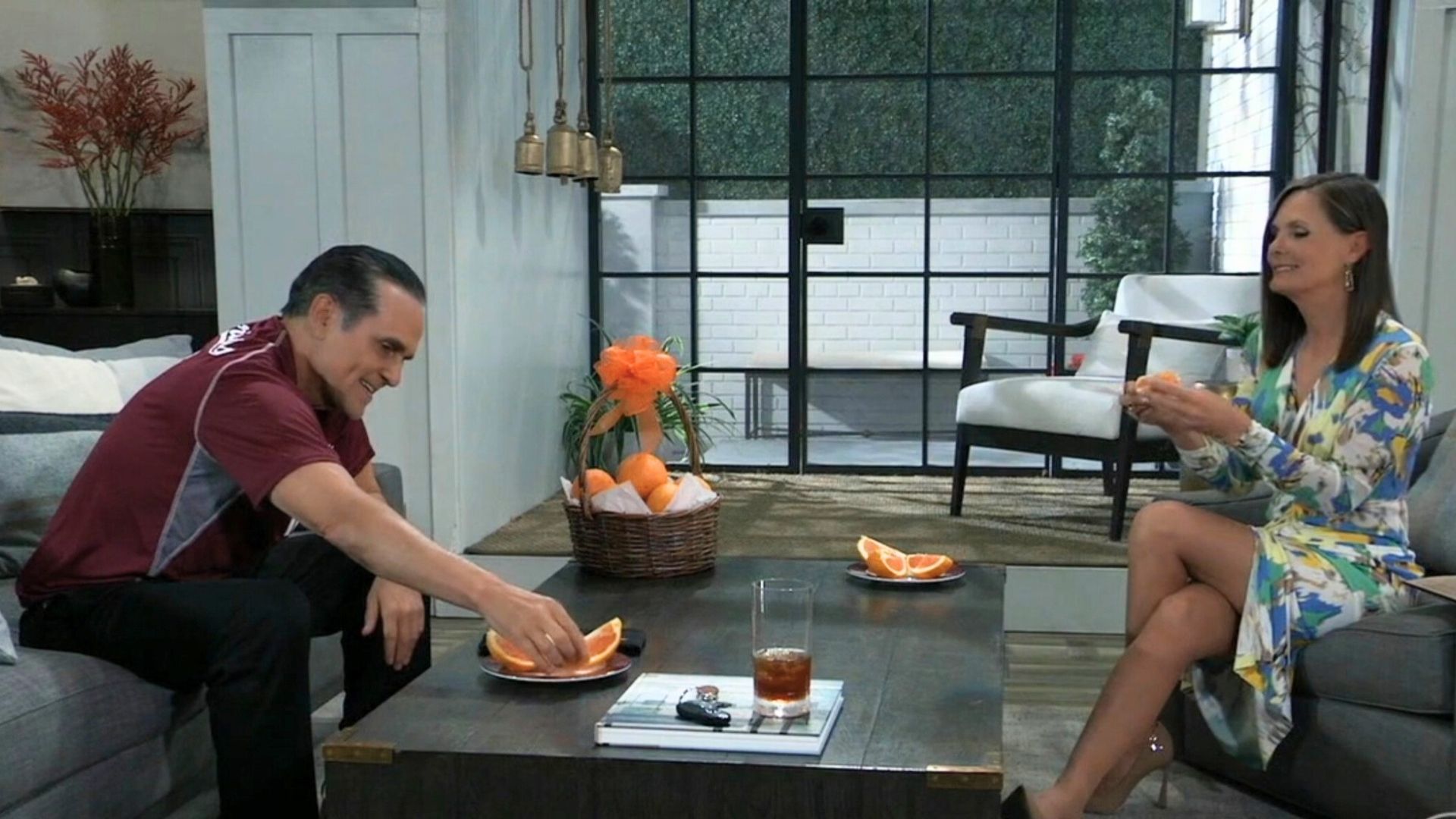 Will the oranges be a symbol of luck and prosperity or impending violence for Sonny on General Hospital | Image: ABC
