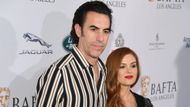 Sacha Baron Cohen & Isla Fisher (Image via Getty)
