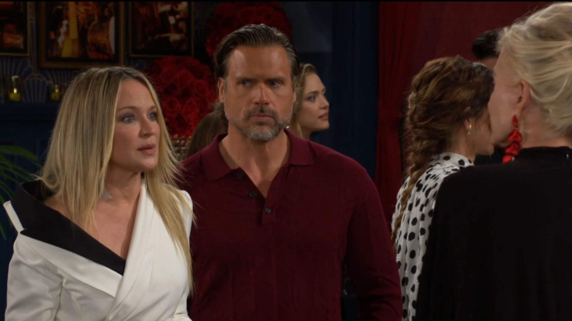 Sharon (Sharon Case) is going to make Nick (Joshua Morrow) a promise on The Young and the Restless  l  Image: CBS