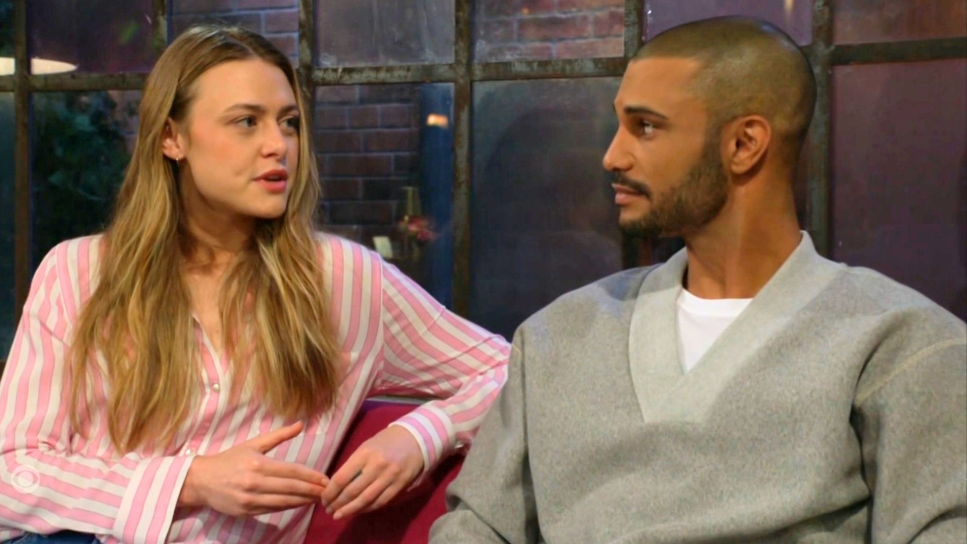 Holden (Nathan Owens) might end up sticking around Genoa City and spending time with Claire (Hayley Erin) on The Young and the Restless | Image: CBS