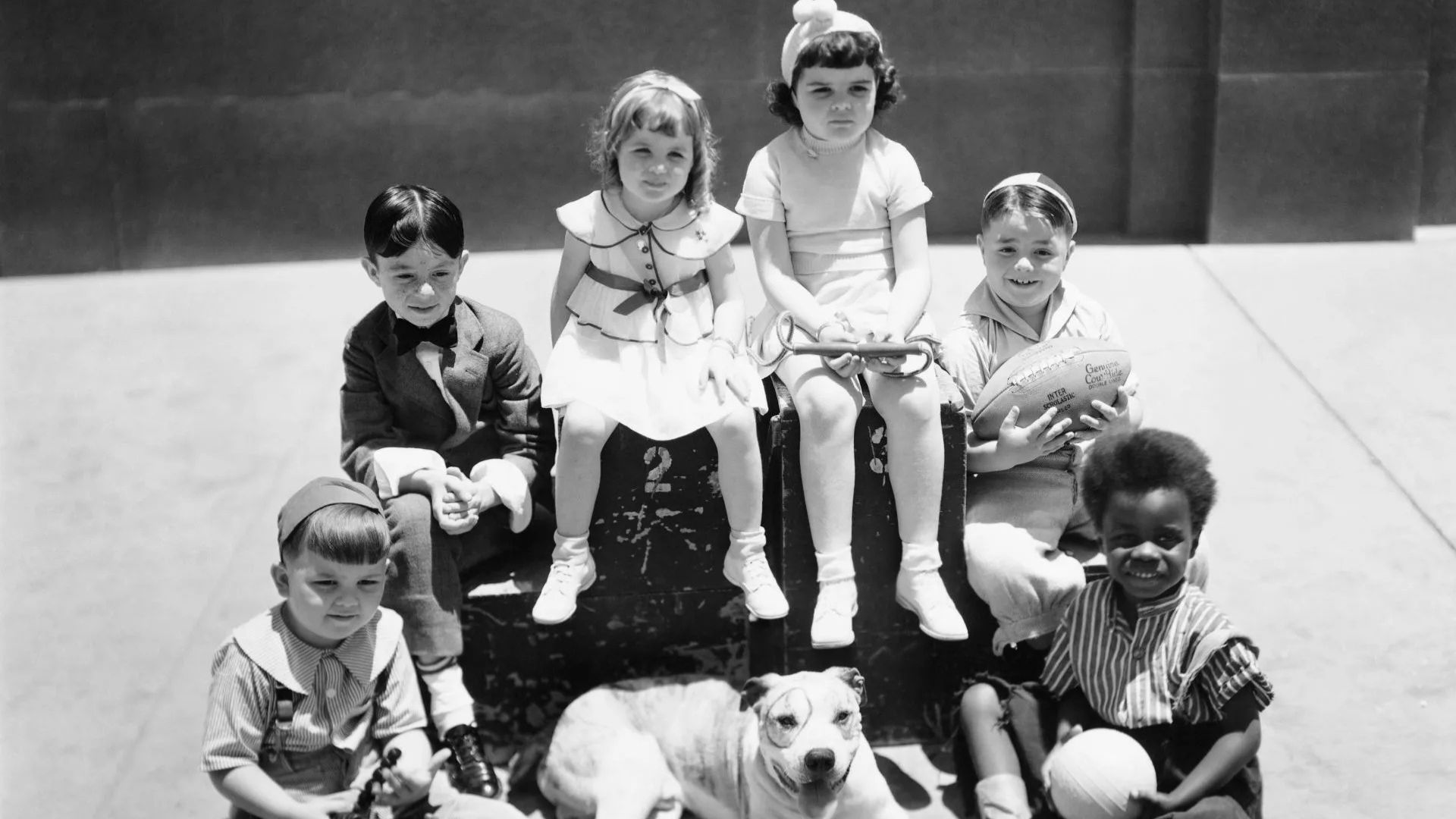 The cast of &quot;Our Gang/Little Rascals&quot; TV show, Hal Roach, MGM production (Source: Getty images)