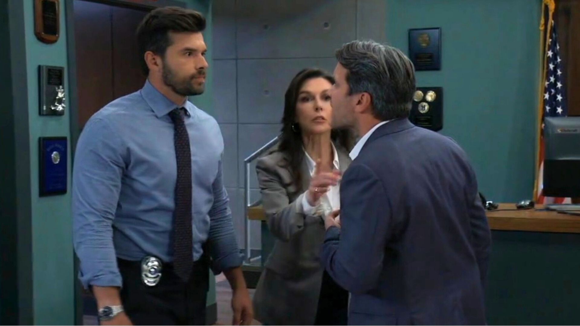 Anna intervenes as Dante and Chase&#039;s argument escalates on General Hospital | Image: ABC|