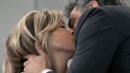 Brennan kisses Carly after receiving her thoughtful gift on General Hospital | Image: ABC|
