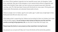 Olivia Leedham GoFundMe (Image via GoFundMe)