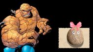The Thing from Marvel comics + cute rock to represent Jennifer | Images via: Marvel/Canva | Edited by: Beatrix Kondo of Soap Central