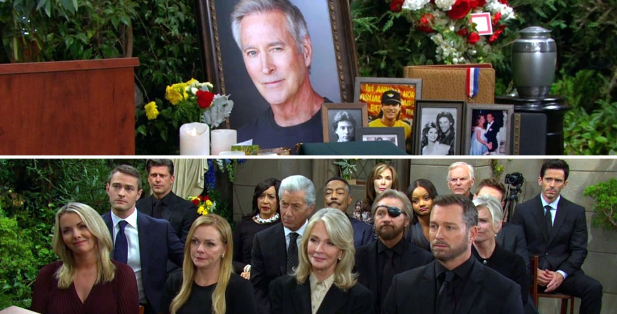 Days of Our Lives&#039; funeral for John. | Image Source: Peacock