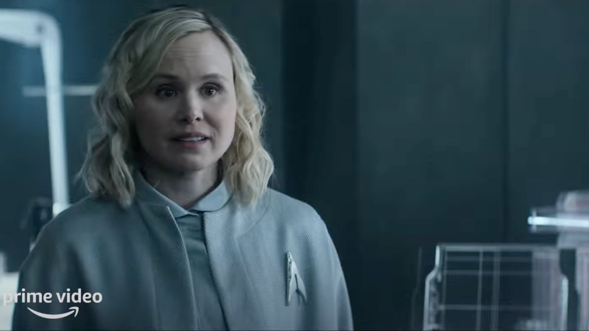 Dr. Agnes Jurati played by Alison Pill in Star Trek Picard (Image via YouTube/ Amazon Prime Video UK &amp; IE)