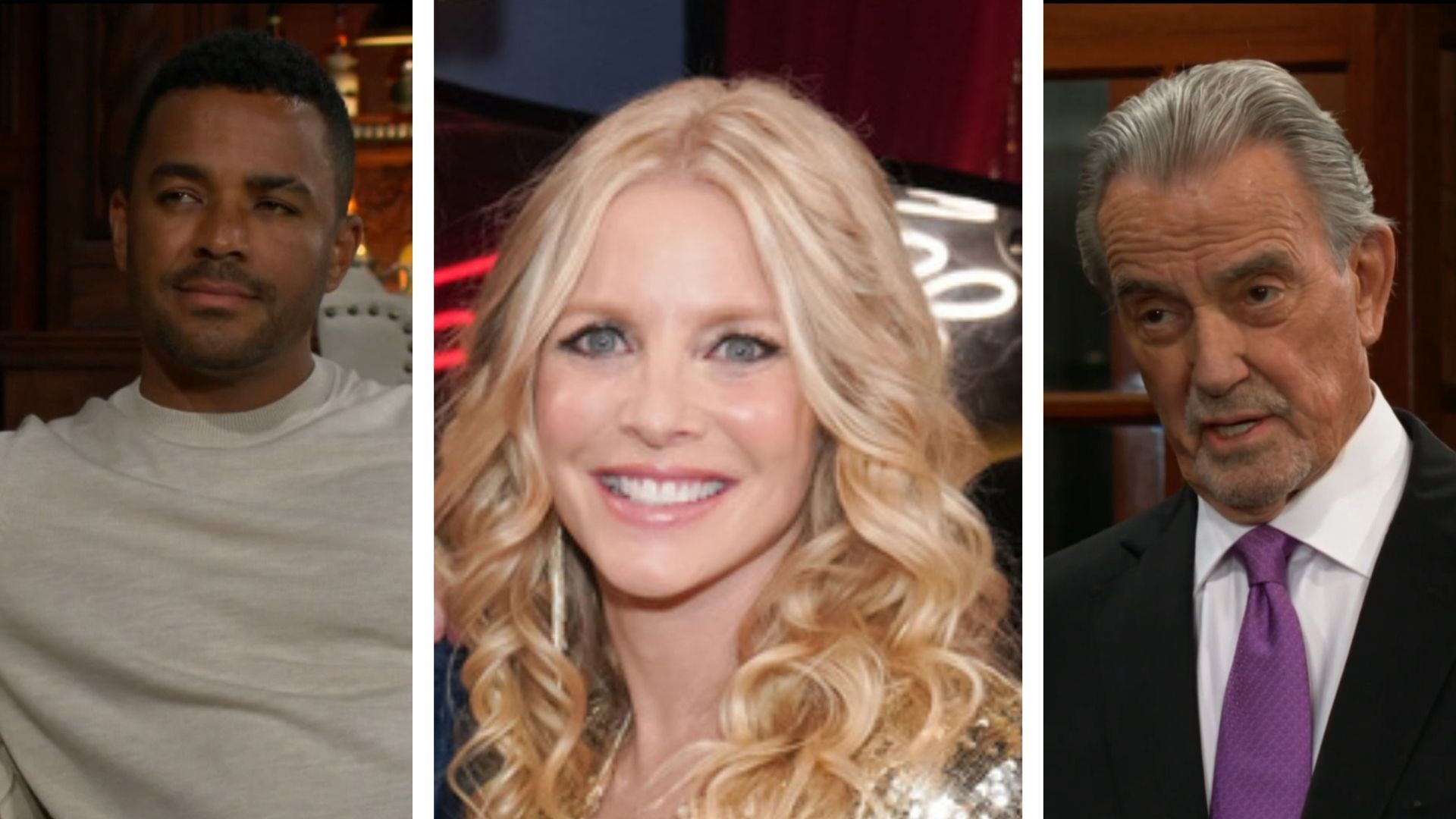 Nate (Sean Dominic) is staying in Genoa City, Christine (Lauralee Bell) has come home, and Victor (Eric Braeden) is going to France on The Young and the Restless | Image: CBS, JPI, CBS
