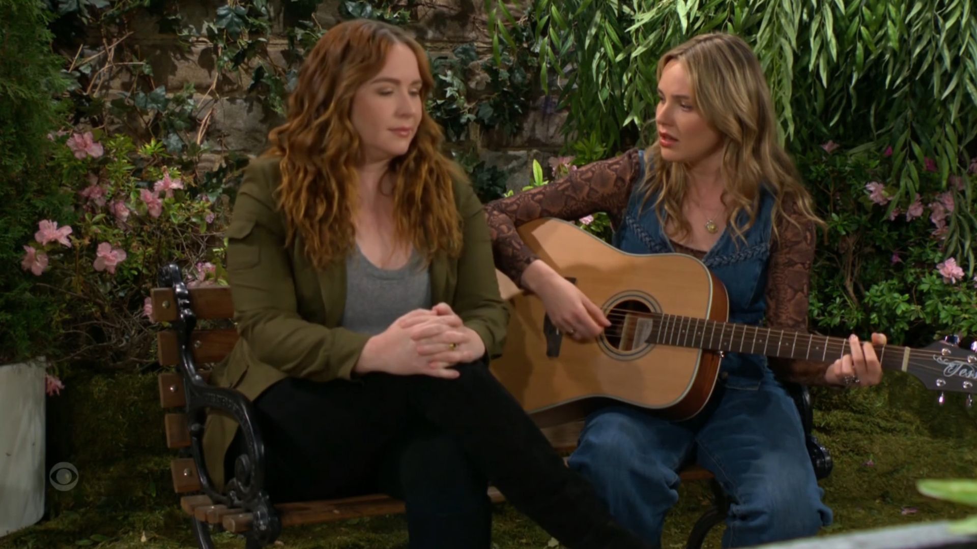 Mariah (Carmyn Grimes) began to share with Tessa (Cait Fairbanks) what happened when she was away on The Young and the Restless | Image: JPI