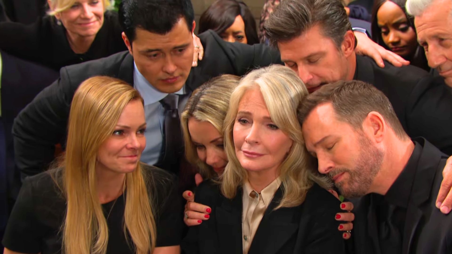 Friends and family gather to say goodbye to John on Days of our Lives | Image: Peacock