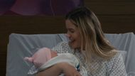 Sasha with her newborn baby, Daisy, on General Hospital | Image: ABC|