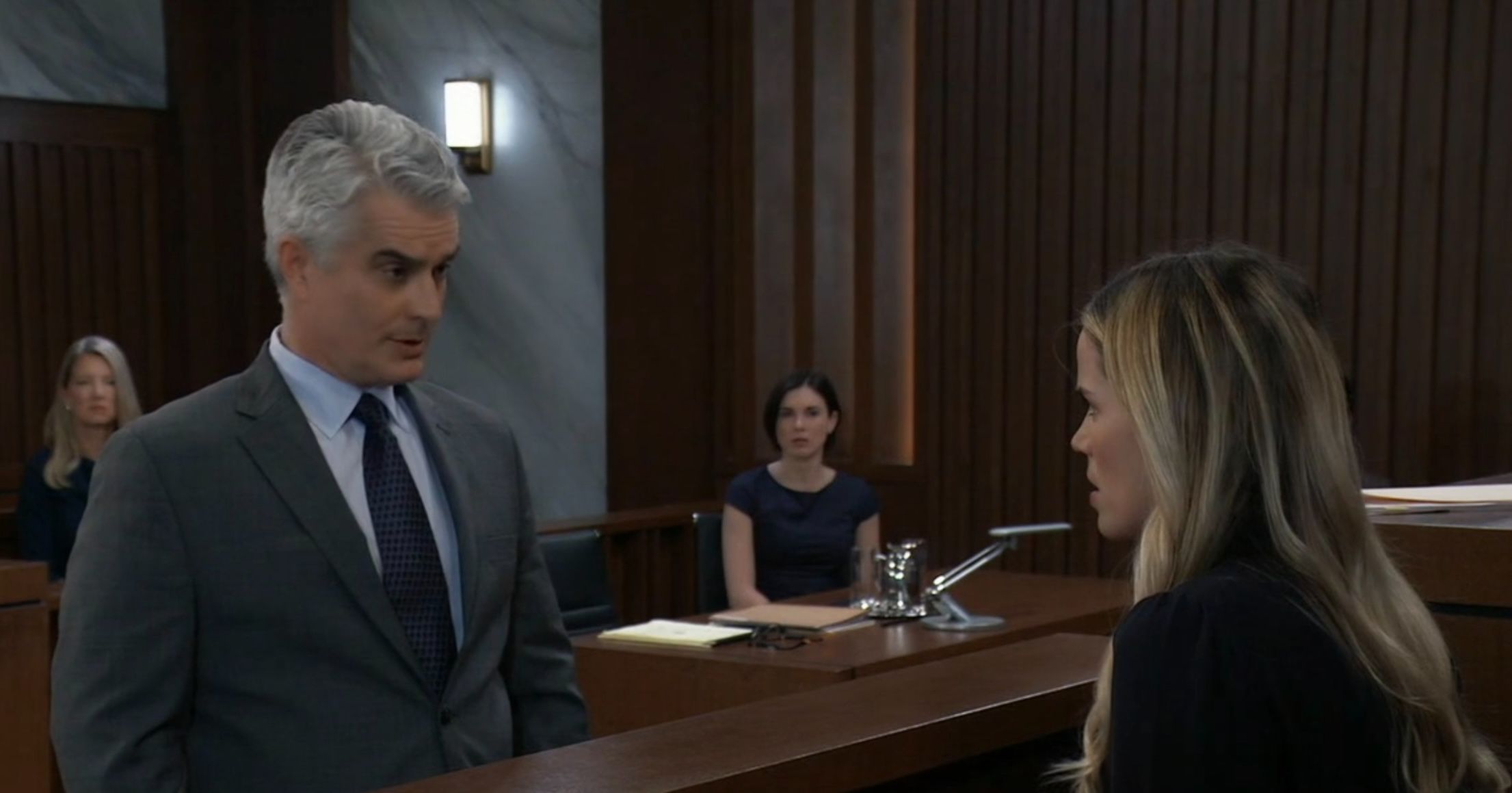 Ric questions Sasha about the paternity of her baby on General Hospital | Image: ABC|