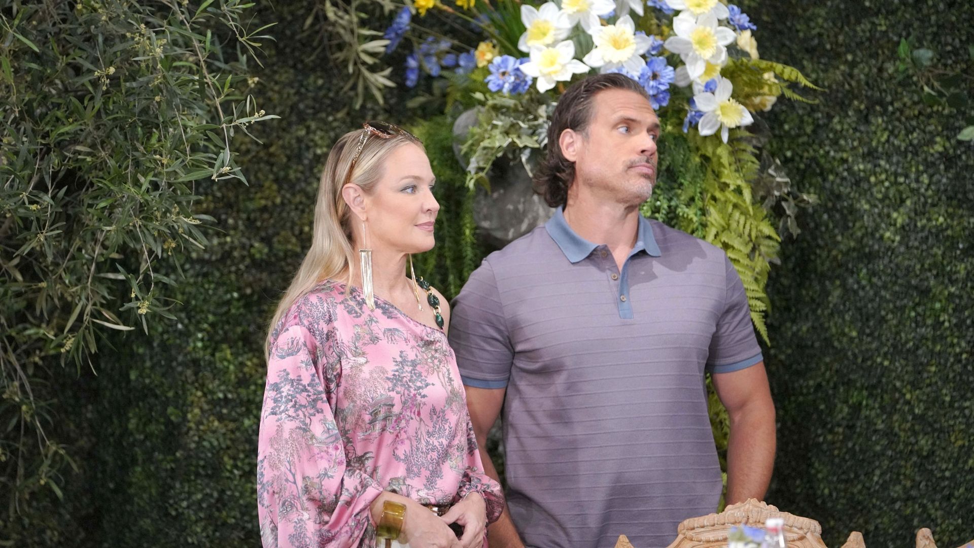 Nick and Sharon observe others&#039; reactions on Y&amp;R | Image: JPI
