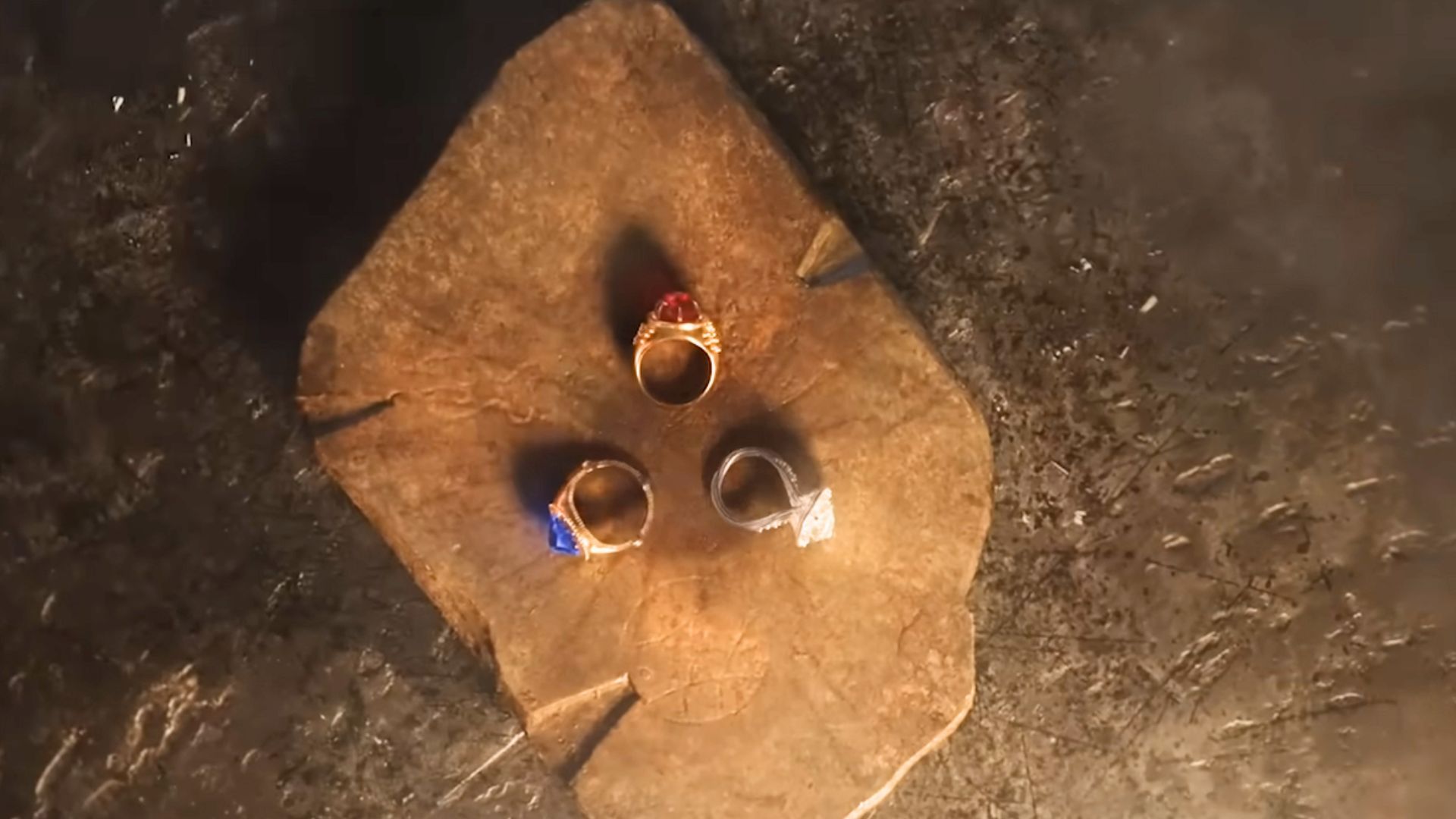 The Elven rings in The Rings of Power | Image via New Line Cinema