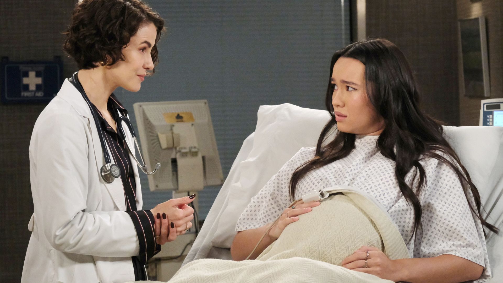 Sarah examines Sophia on Days of our Lives | Image: JPI