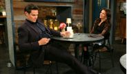 Adam (Mark Grossman) and Chelsea (Melissa Claire Egan) tried to figure out what Dumas was doing on The Young and the Restless | Image: CBS