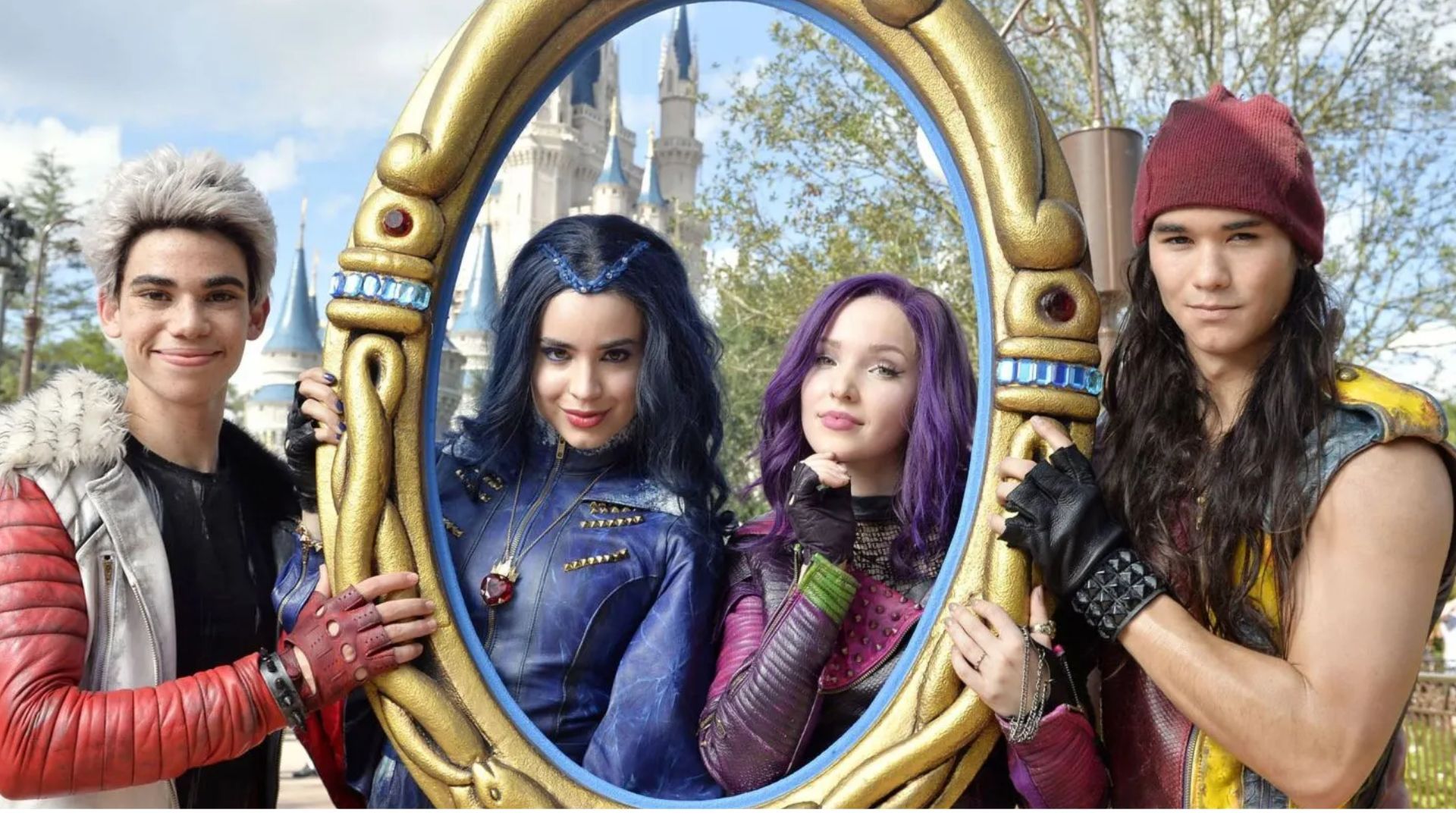 Cameron Boyce, Sofia Carson, Dove Cameron, and Booboo Stewart (Getty via Soap Central CMS - Resized on Canva)