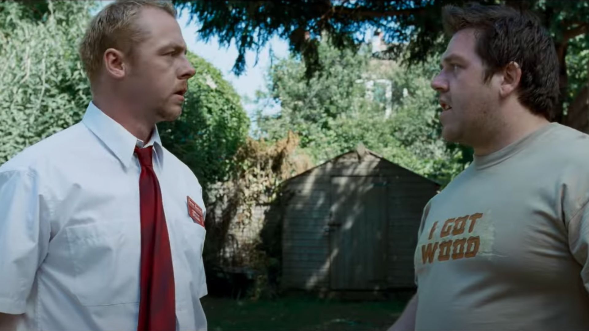 Nick Frost and Simon Pegg in 2004