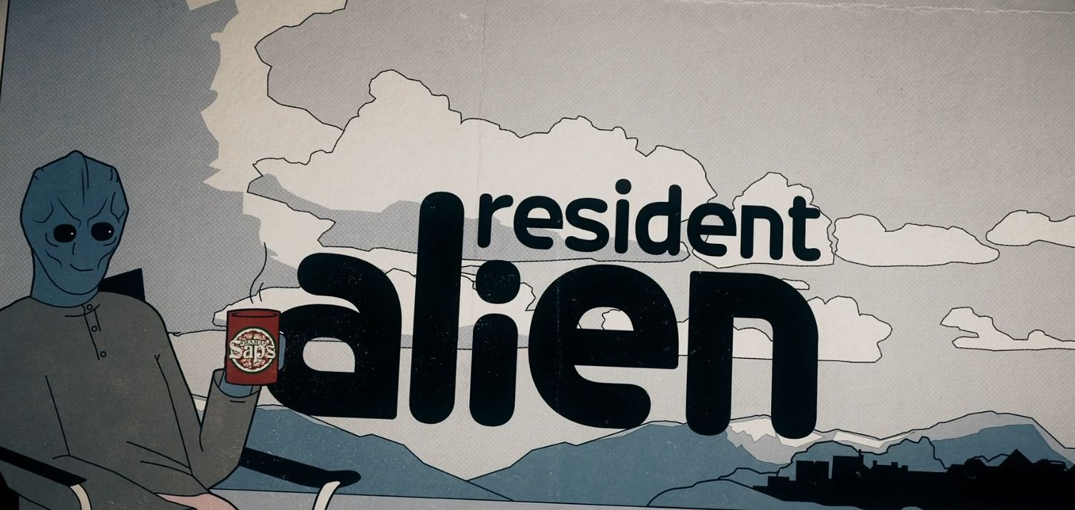 Resident Alien Season 4 Title Card. (Image Via. JioHotstar)