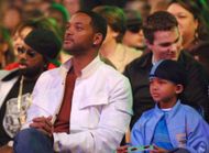 Will Smith and son Jaden onstage at Nickelodeon's 19th Annual Kids' Choice Awards at Pauley Pavilion in Westwood, California. (Image via WireImage/KMazur)