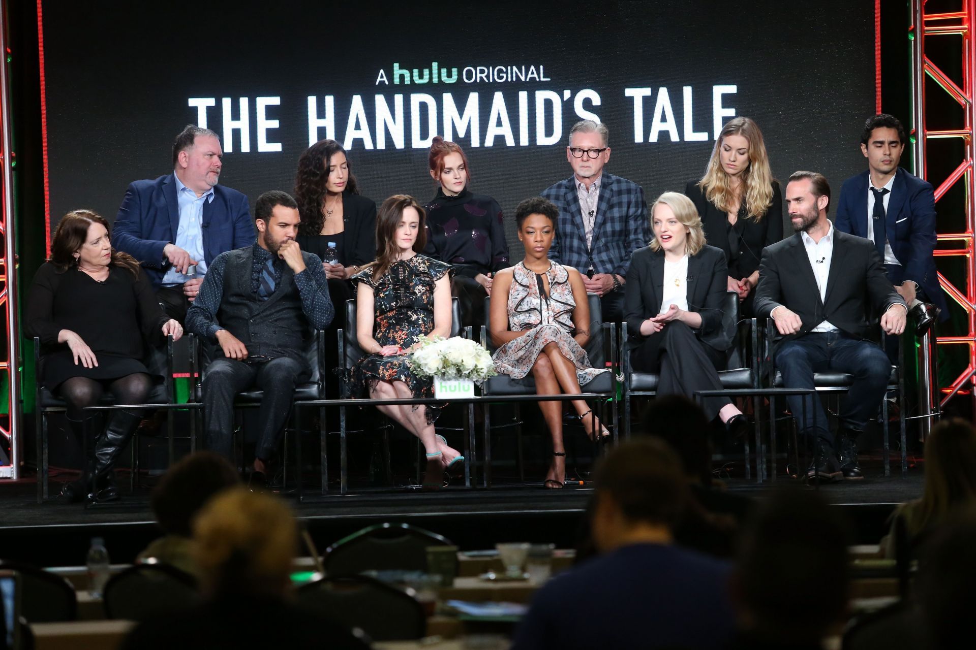 In frame: Cast of The Handmaid&#039;s Tale - Source: Getty