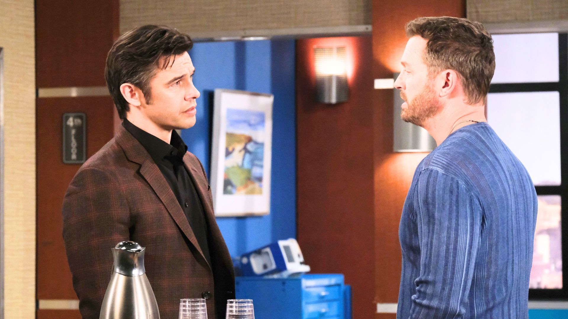 Xander (Paul Telfer) and Brady (Eric Martsolf) may vie for Titan on Days of our Lives | Image: JPI
