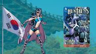 Huntress + Korean flag + comic book cover | Images via: Canva/DC | Collage by: Beatrix Kondo of Soap Central