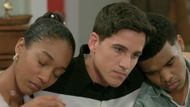 Beyond the Gates: Smitty comforts Samantha and Tyrell | Image: CBS
