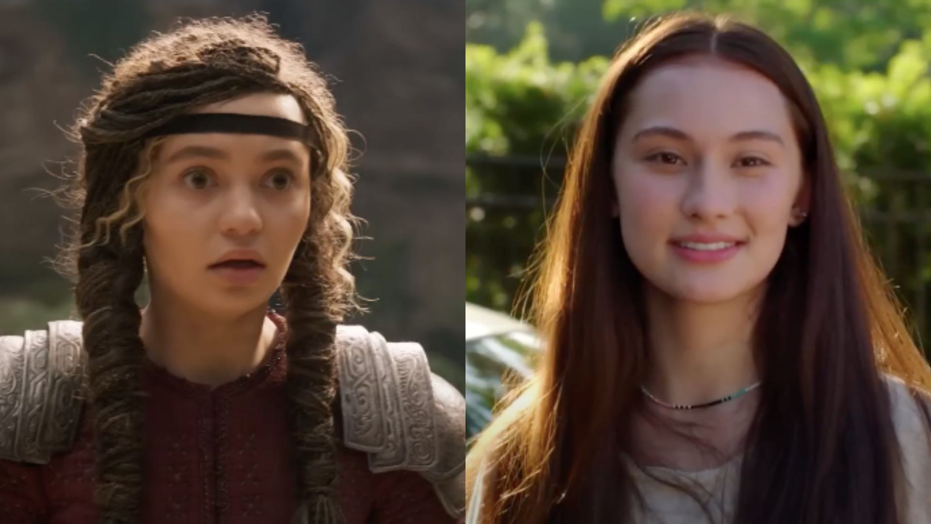 This is a collage of the images of Nico Parker in How to Train Your Dragon (left) and Lola Tung in The Summer I Turned Pretty S3 (right)