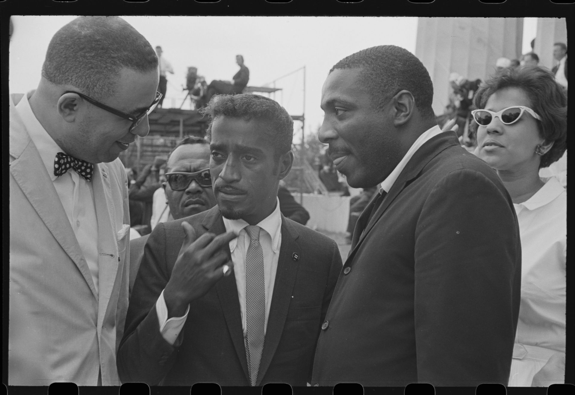 Sammy Davis Jr. &amp; Dick Gregory During The March On Washington - Source: Getty