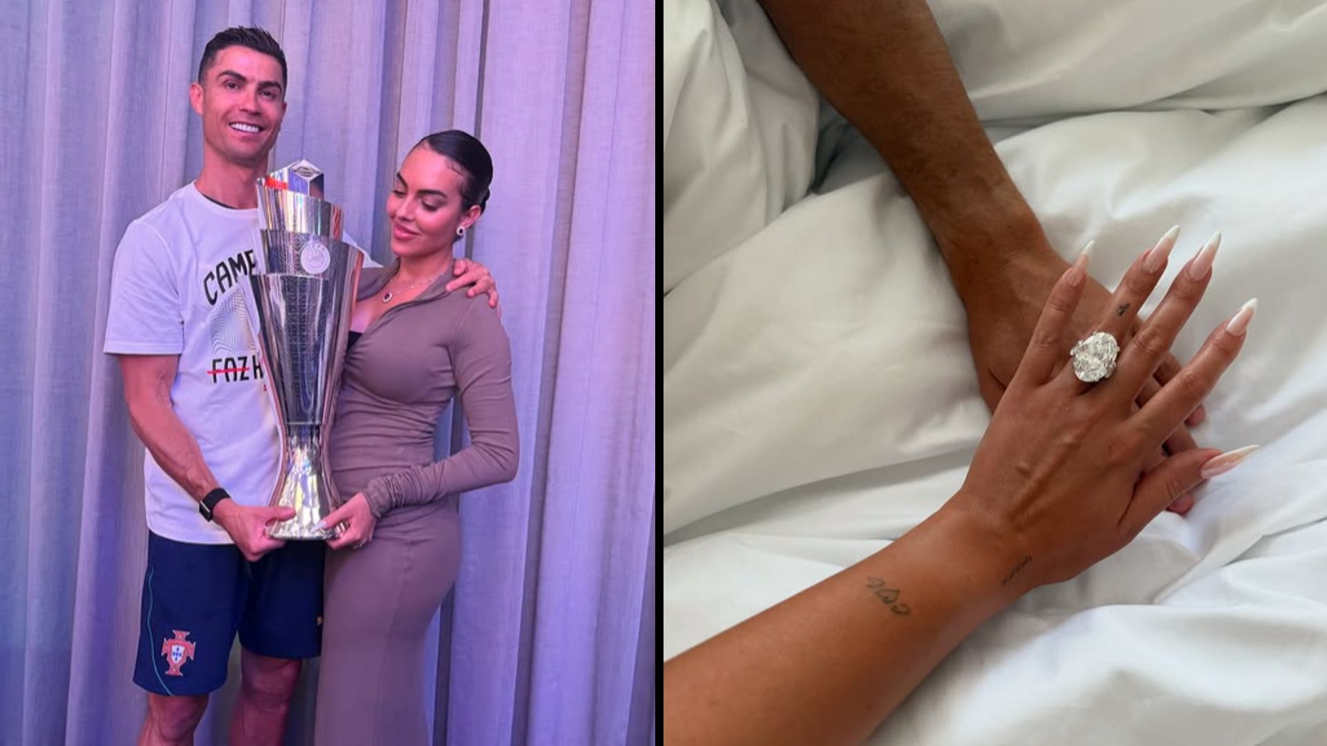 Christiano Ronaldo engaged with Georgina Rodriguez (Image via Instagram/@georginagio)