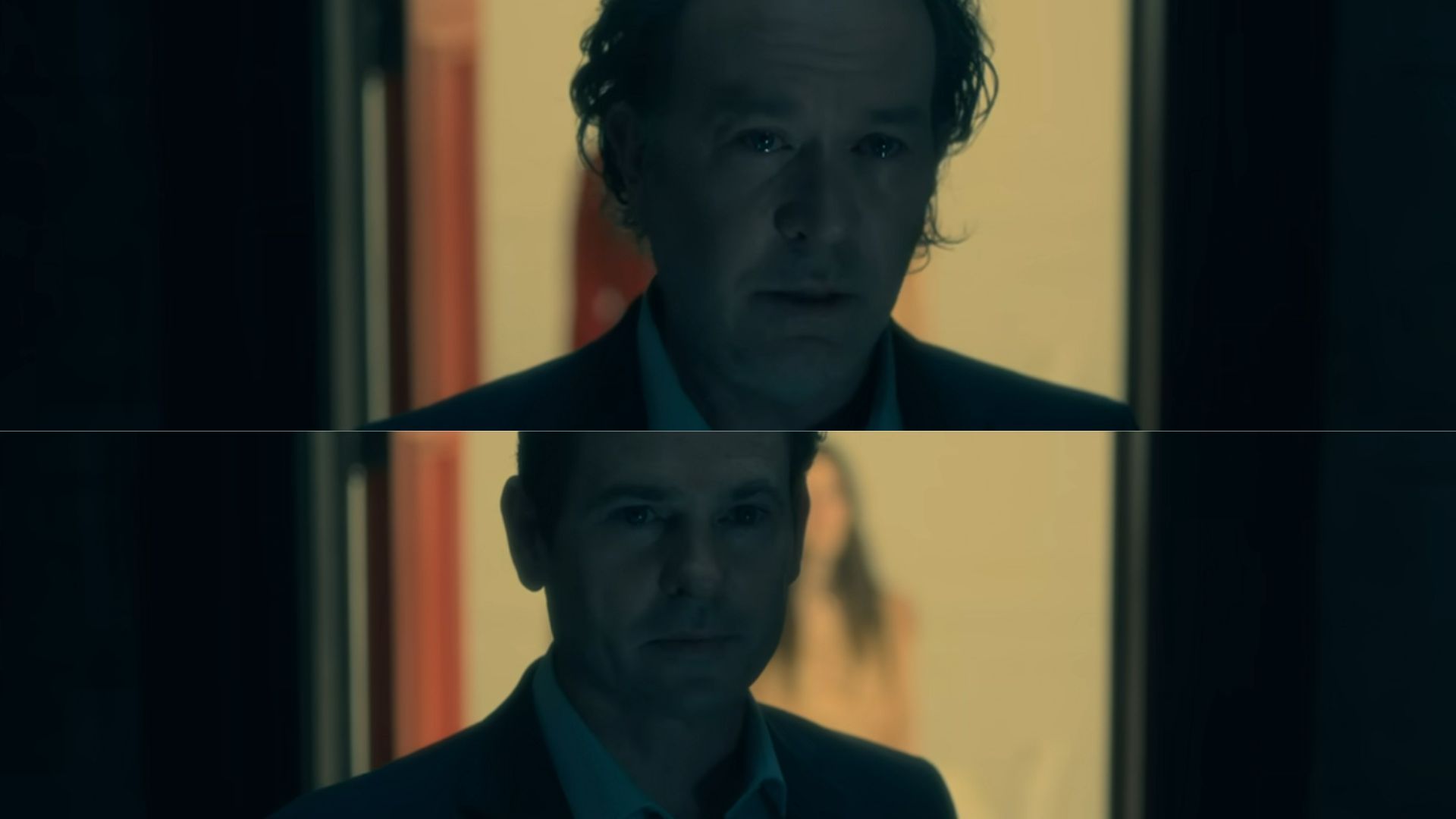 Hugh Crain&#039;s final moment with Steven outside the Red Room (Image via Netflix)