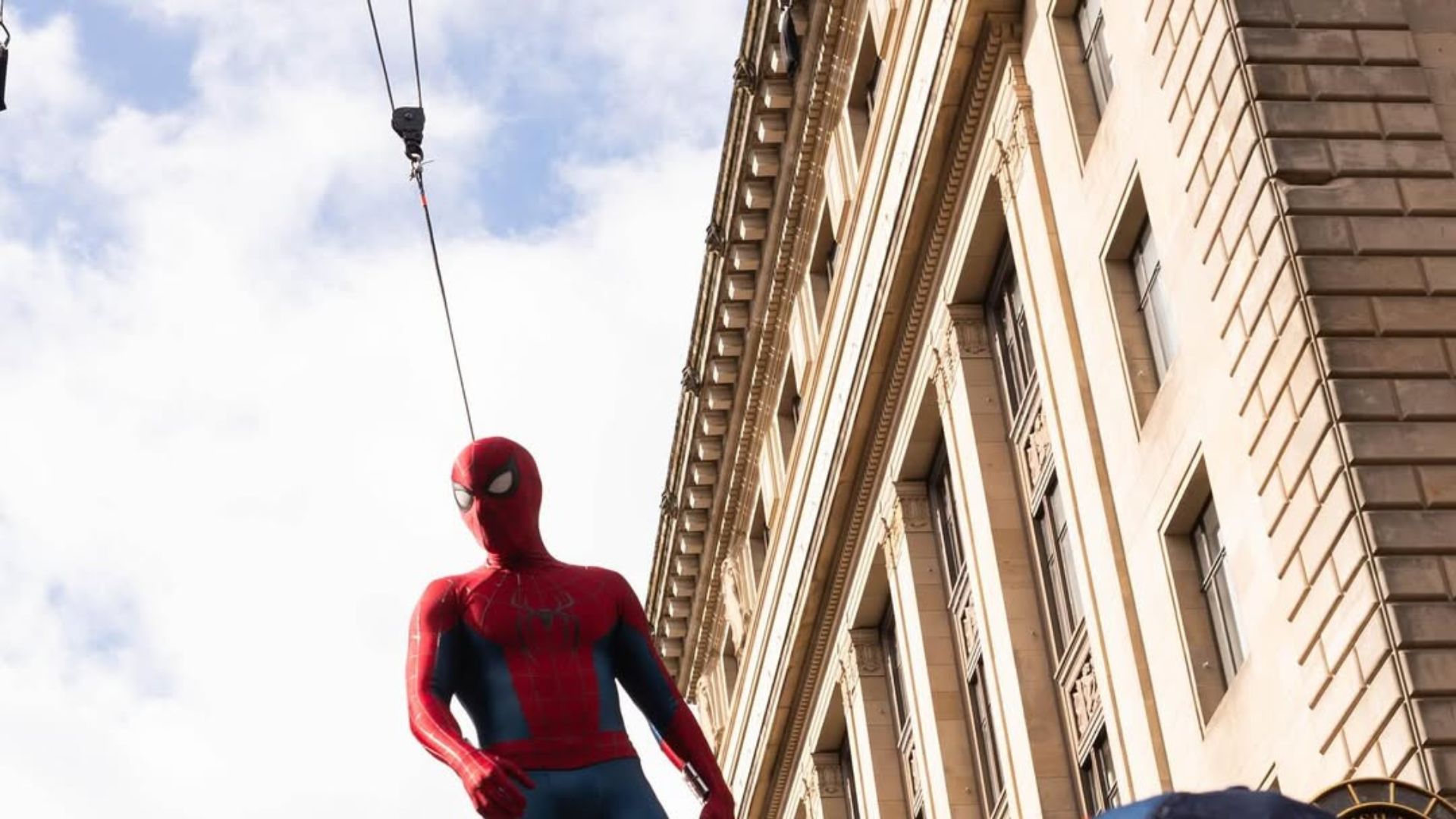 Tom Holland in the set of Spider-Man: Brand New Day | Image Via: tomholland2013